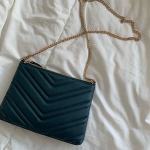 TURQUOISE GOLD CHAIN CROSSBODY BAG